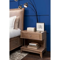 hazel light brown nightstand   