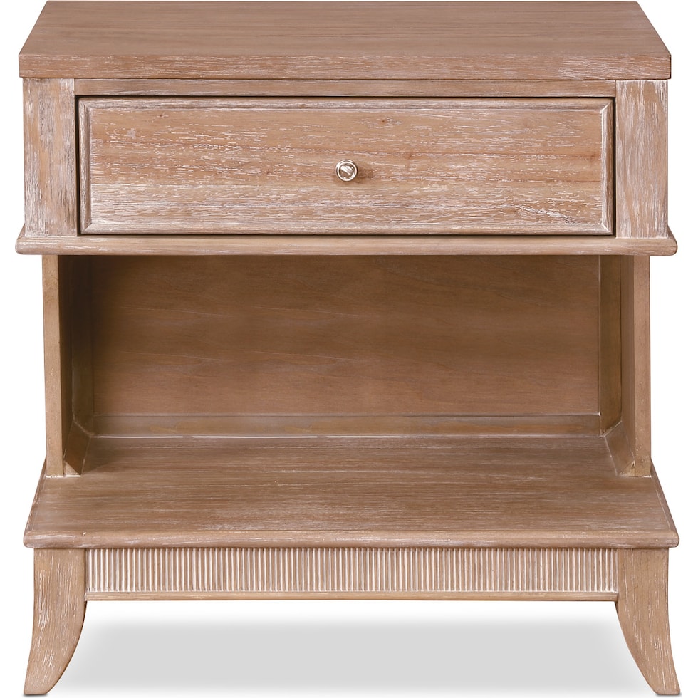 hazel light brown nightstand   