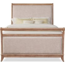 hazel light brown queen bed   