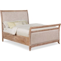 hazel light brown queen bed   
