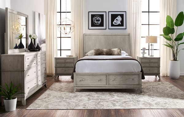 Hazel 5-Piece Bedroom Set with Dresser and Mirror | American Signature ...