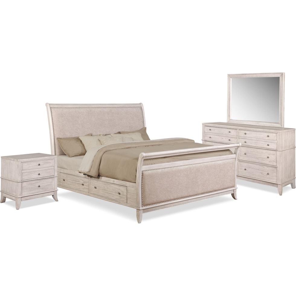 hazel white  pc king bedroom   