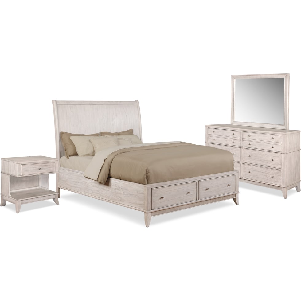 hazel white  pc king bedroom   