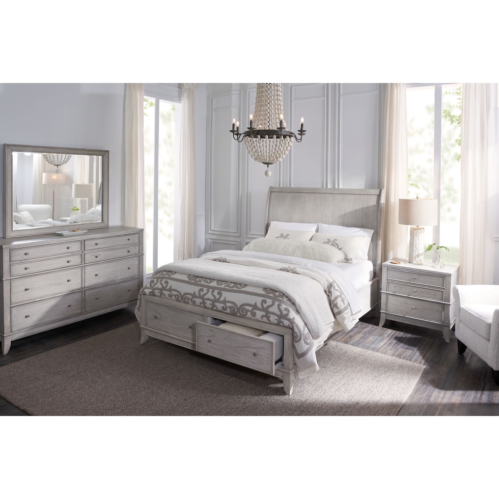 hazel white  pc queen bedroom   