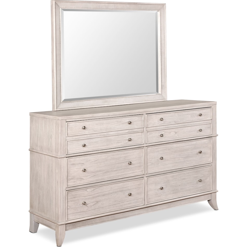 hazel white dresser & mirror   