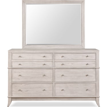 Hazel Dresser and Mirror - Water White