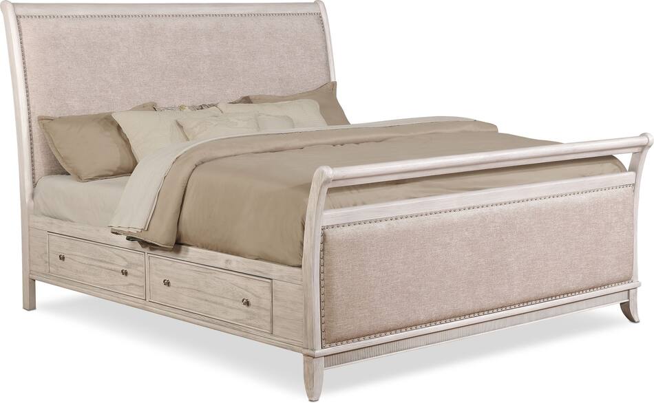 Hazel 5Piece Upholstered Bedroom Set with Dresser and Mirror