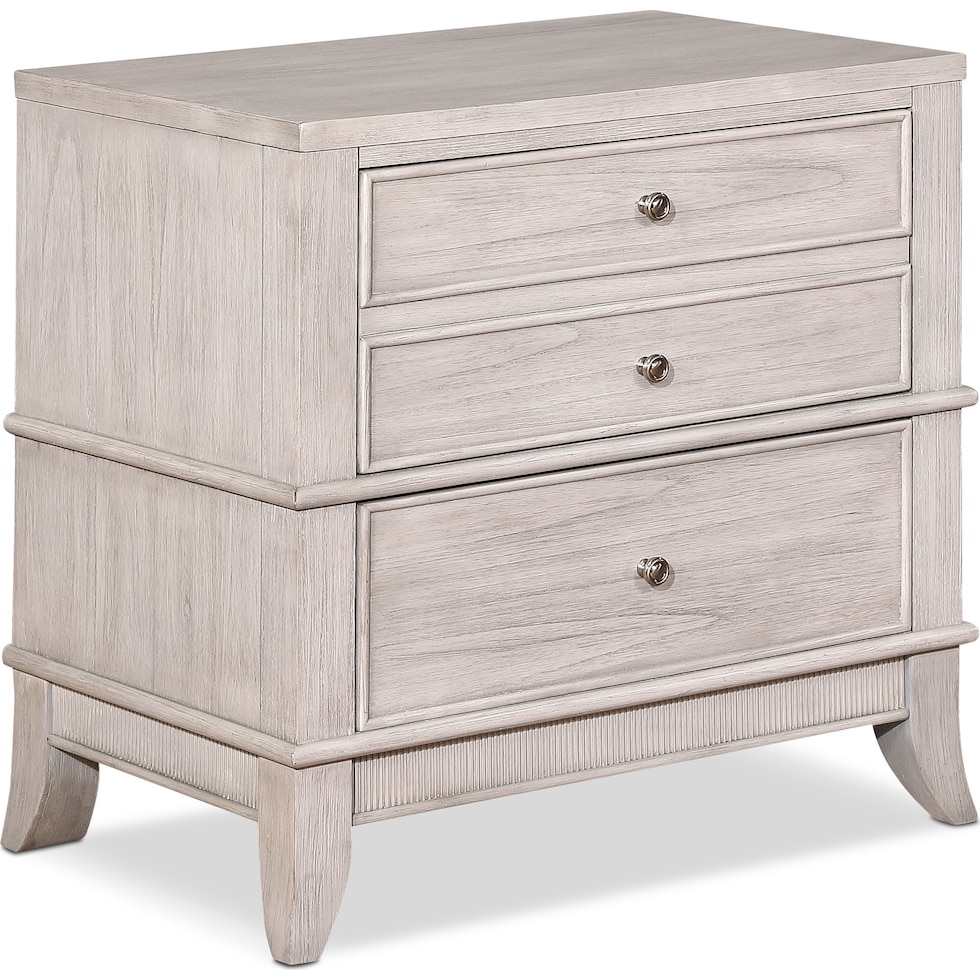 hazel white nightstand   