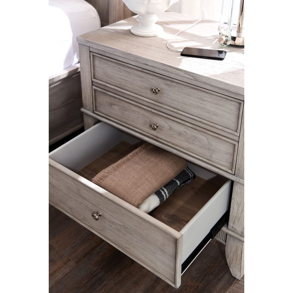 hazel white nightstand   