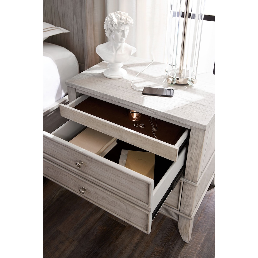 hazel white nightstand   