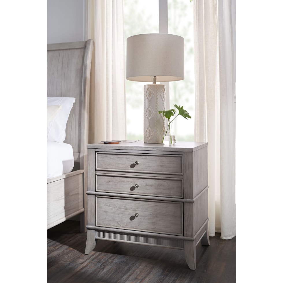 hazel white nightstand   