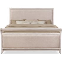 hazel white queen bed   