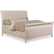 hazel white queen bed   