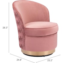 heather pink accent chair   