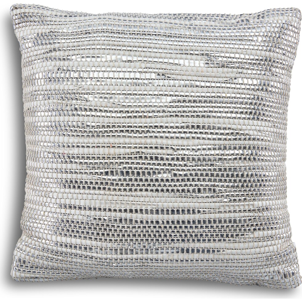 heed silver accent pillow   