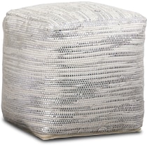 heed silver pouf   