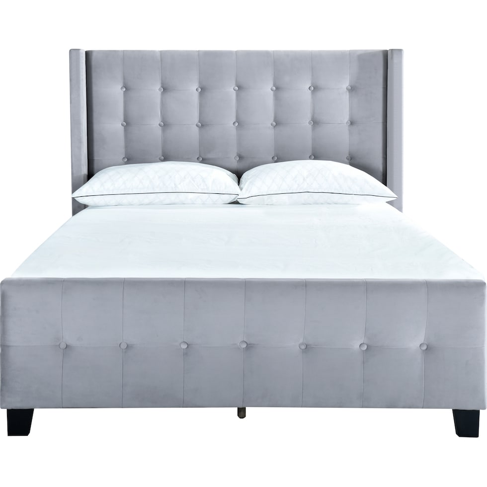 heiress gray king bed   