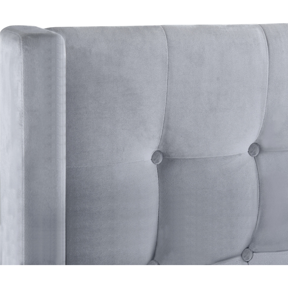 heiress gray king bed   