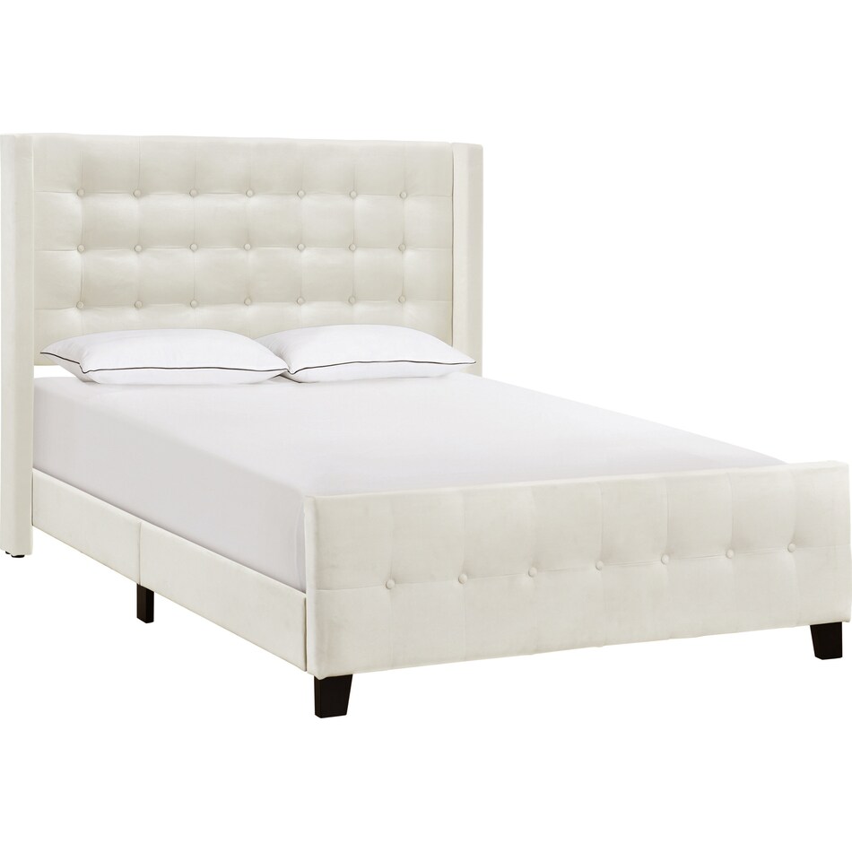 heiress white king bed   