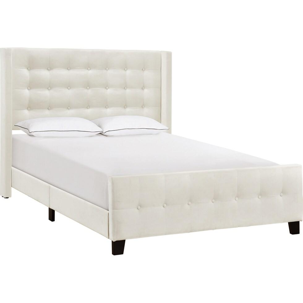 heiress white queen bed   