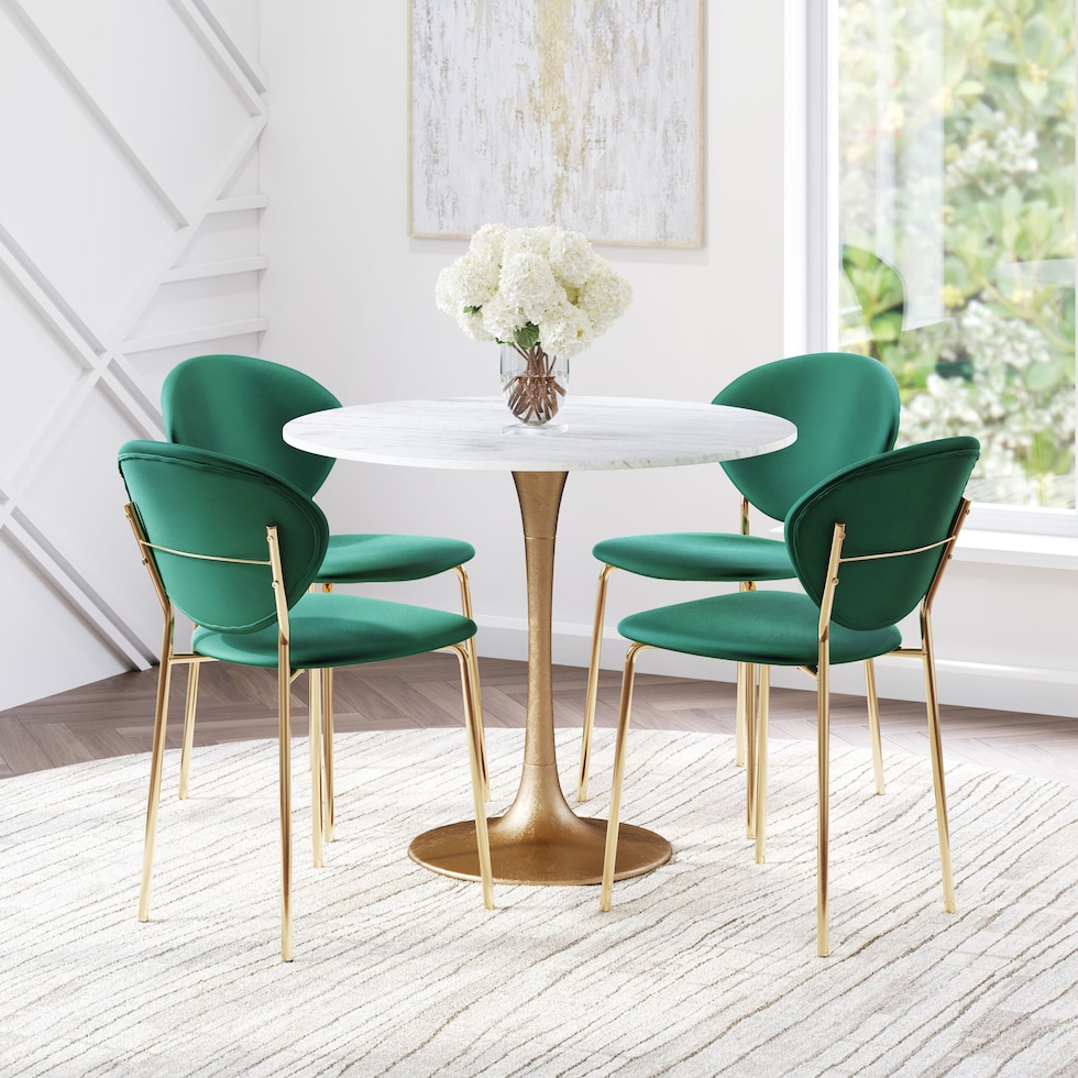 helix white dining table   