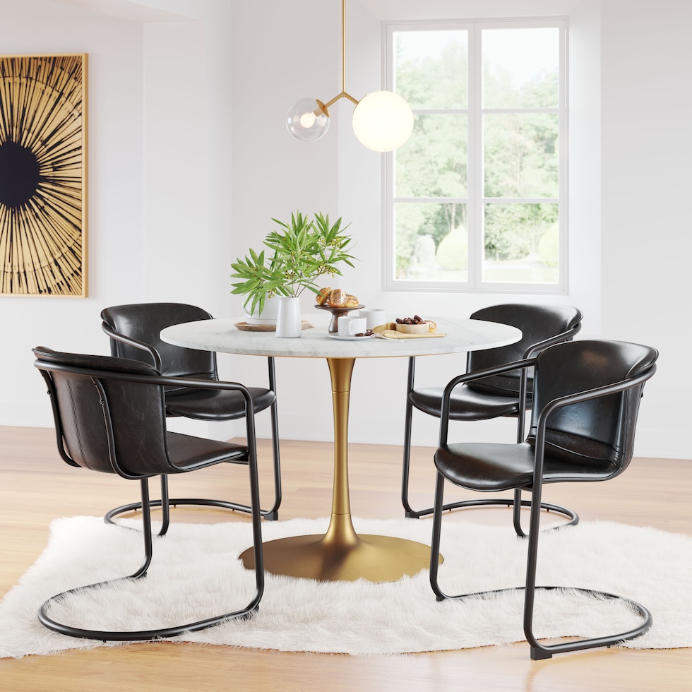 helix white dining table   