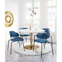 helix white dining table   
