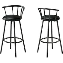 henrietta black bar stool   