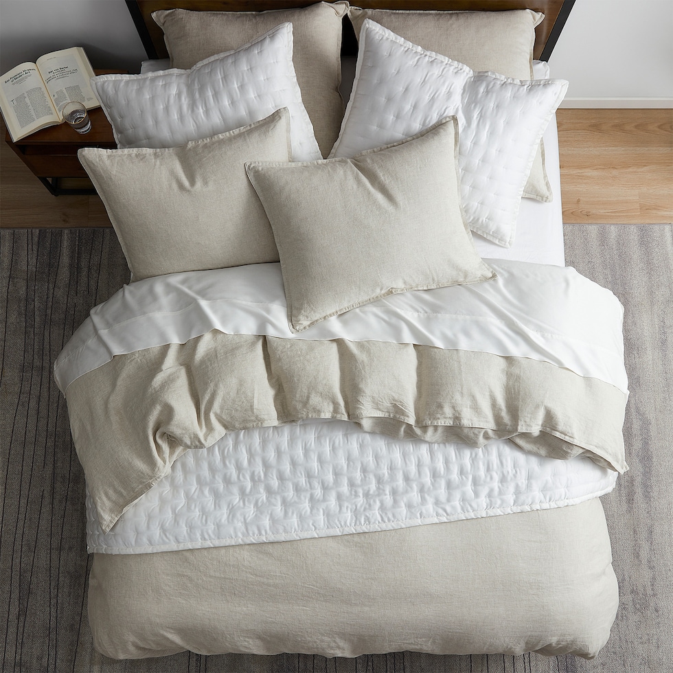 henry neutral king bedding set   