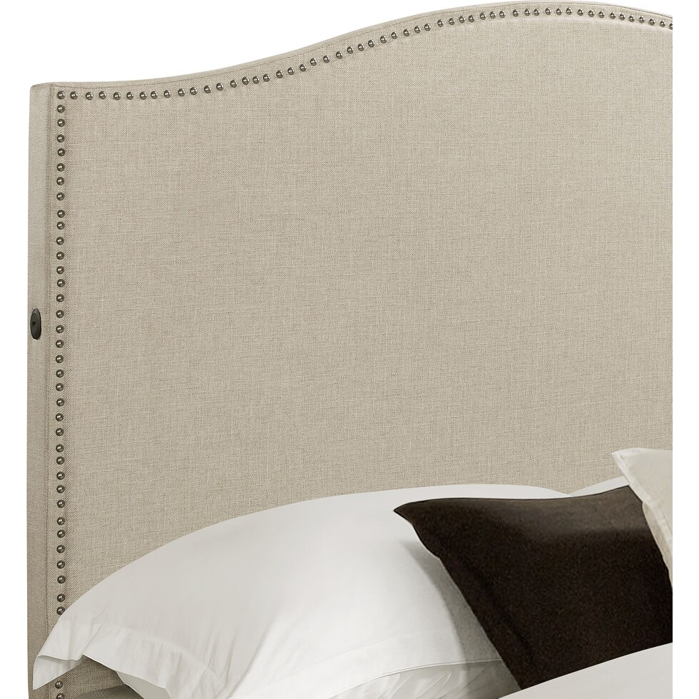 henson beige queen bed   