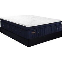 hepburn white queen mattress low profile foundation set   