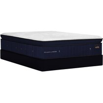 hepburn white queen mattress split low profile foundation set   
