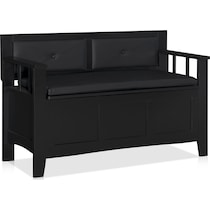 herbert black storage bench   