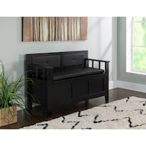 herbert black storage bench   