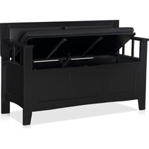 herbert black storage bench   