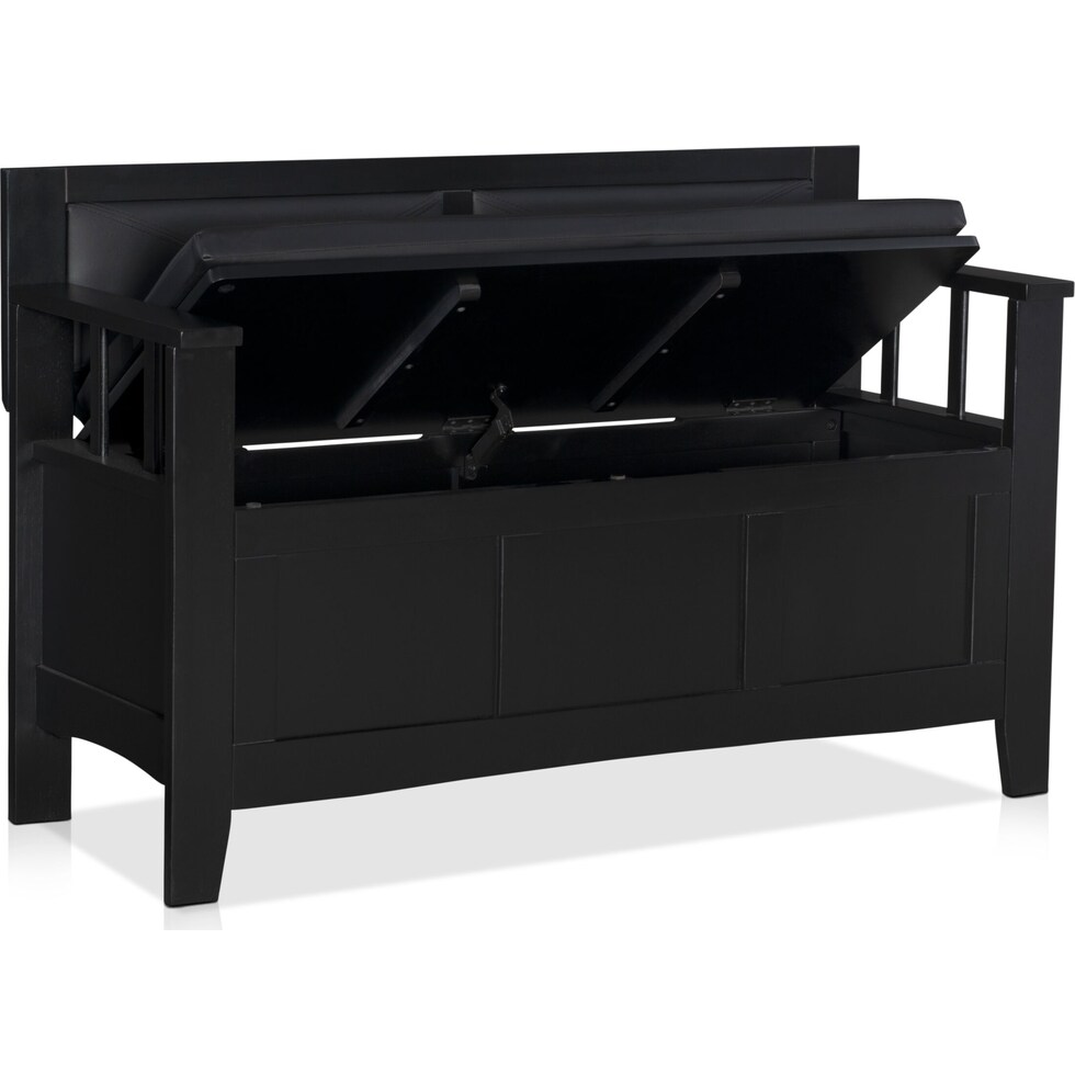herbert black storage bench   
