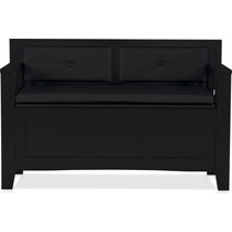 herbert black storage bench   