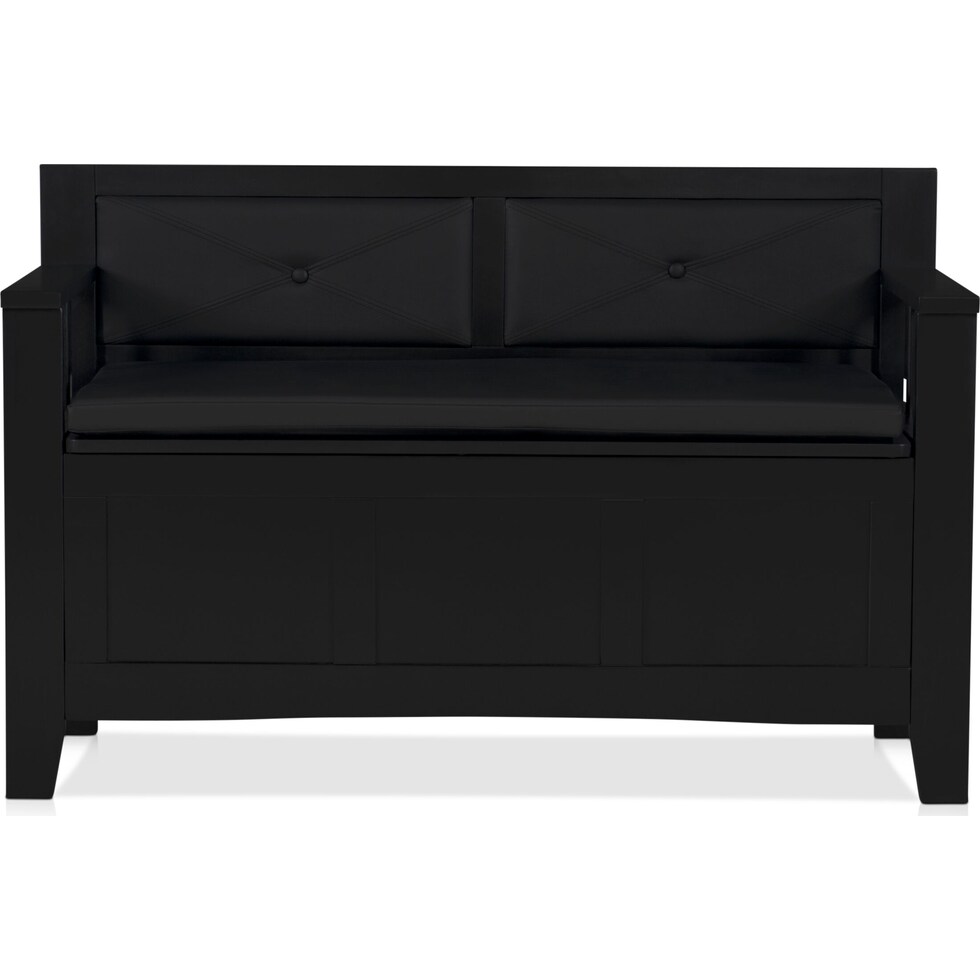 herbert black storage bench   