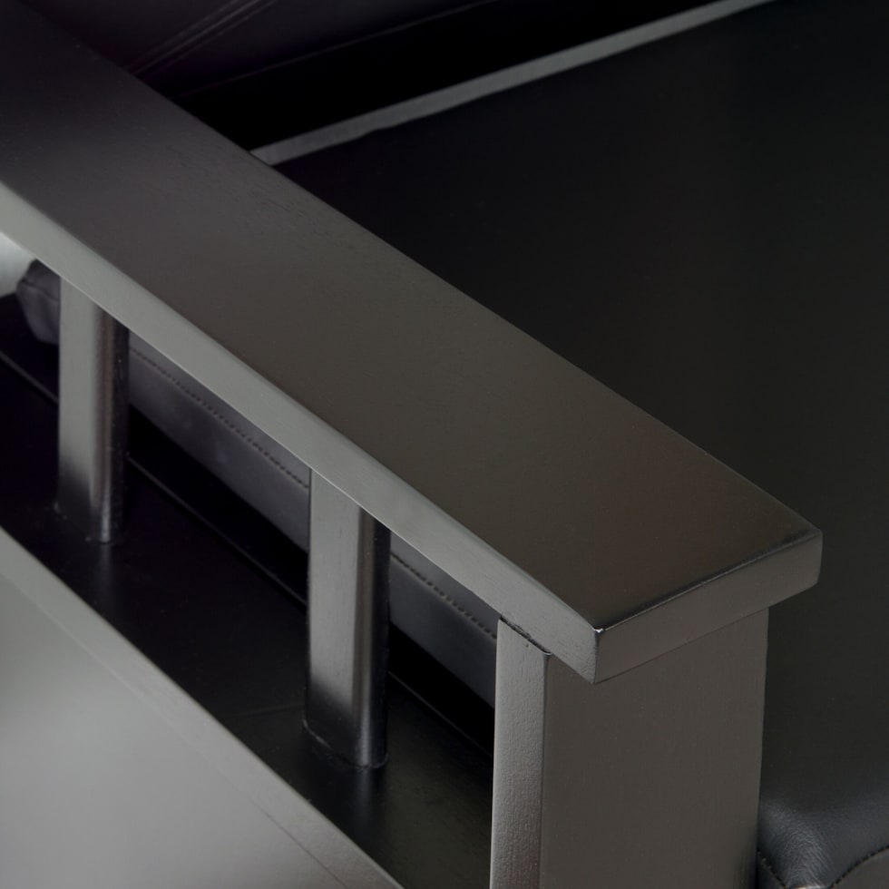 herbert black storage bench   