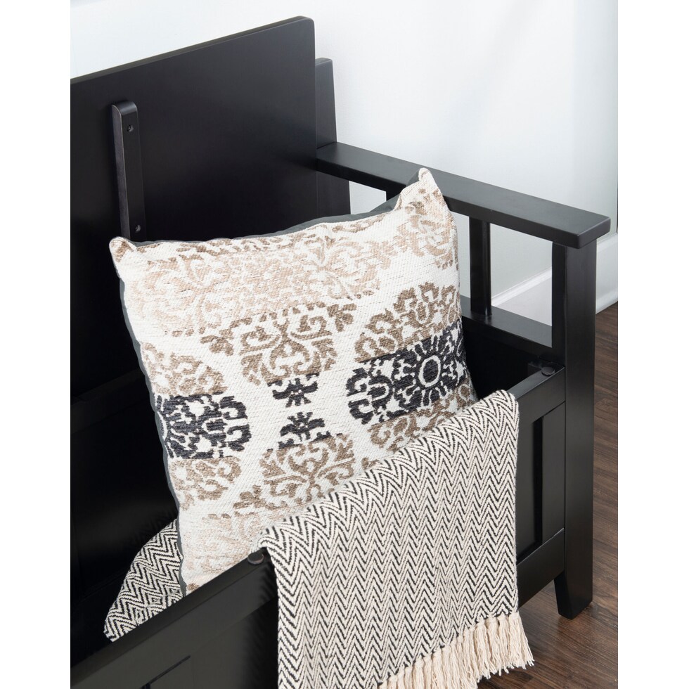 herbert black storage bench   