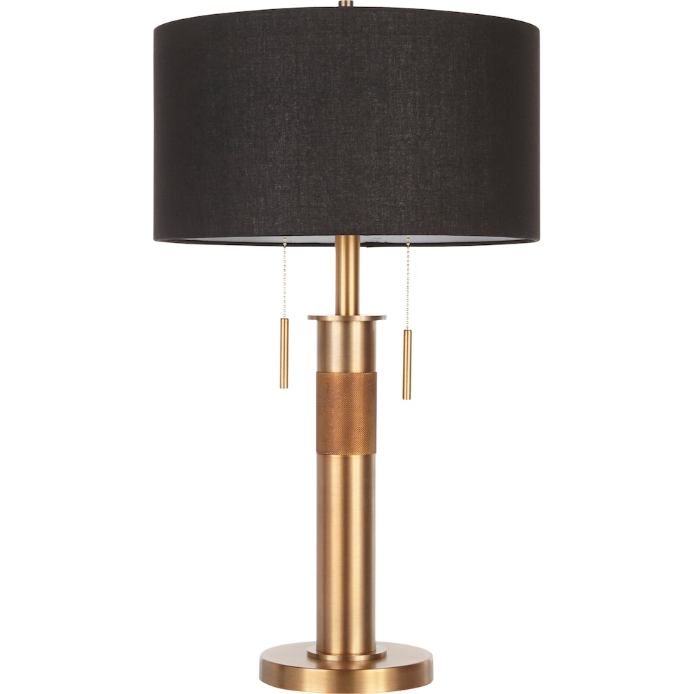 hermia brass black table lamp   