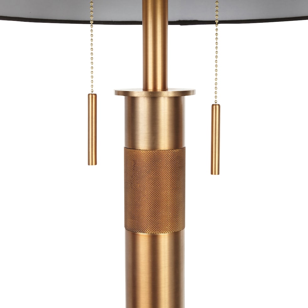 hermia brass black table lamp   