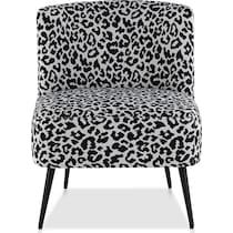 hermione black leopard accent chair   