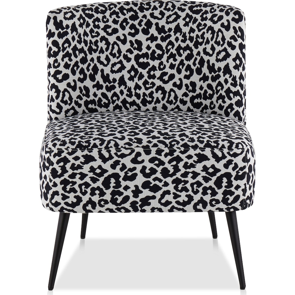 hermione black leopard accent chair   