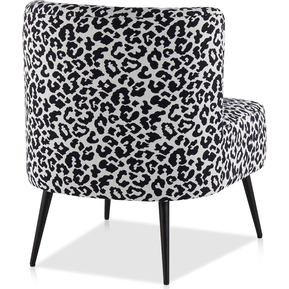 hermione black leopard accent chair   