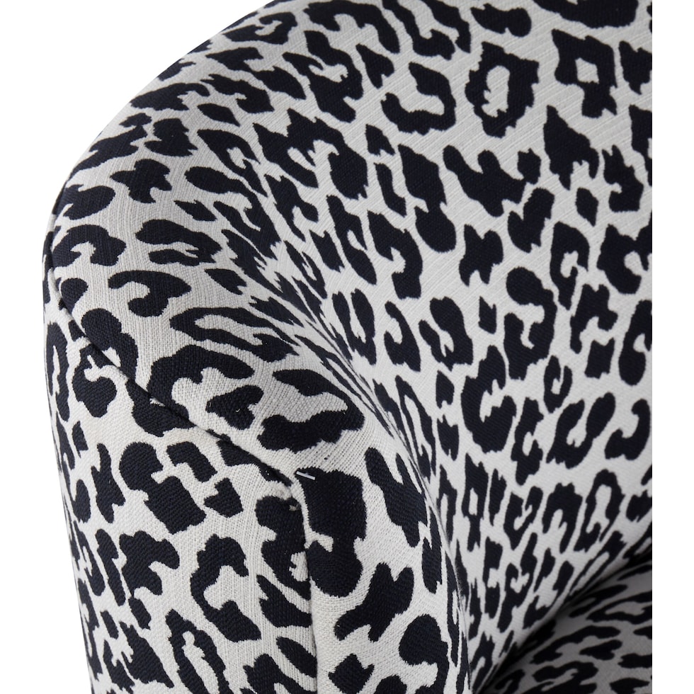 hermione black leopard accent chair   