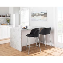 hermione black counter height stool   