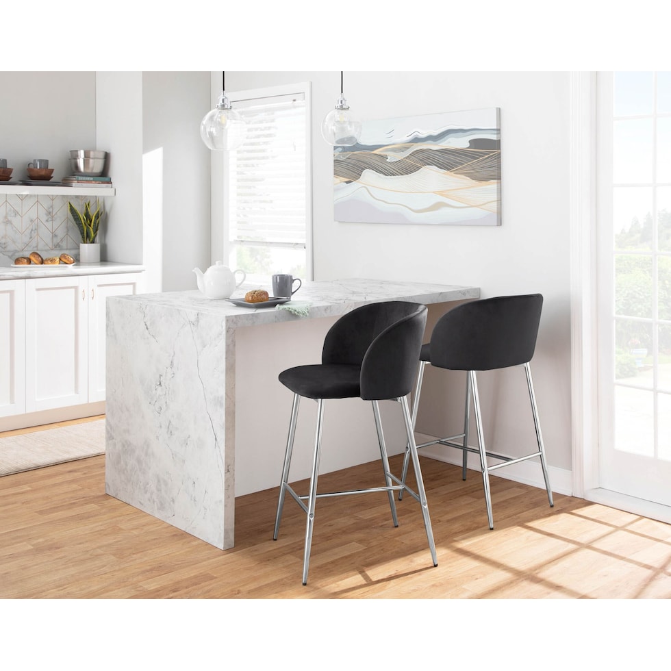 hermione black counter height stool   