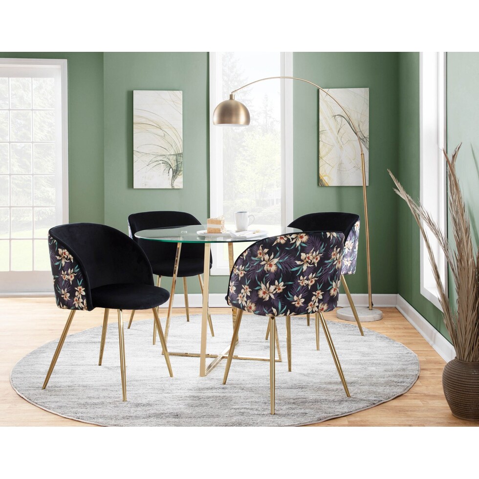 hermione black dining chair   