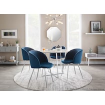 hermione blue dining chair   